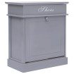 Mueble zapatero de madera de Paulownia gris 50x28x58 cm