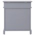 Mueble zapatero de madera de Paulownia gris 50x28x58