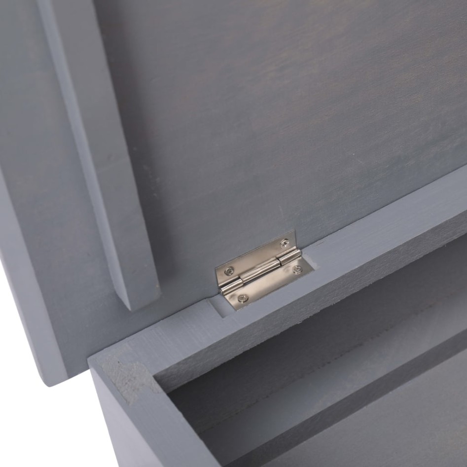 Mueble zapatero de madera de Paulownia gris 50x28x58