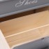 Mueble zapatero de madera de Paulownia gris 50x28x58