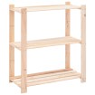 Estantería almacenaje 3 niveles madera pino maciza 150 kg