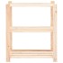 Estantería almacenaje 3 niveles madera pino maciza 150