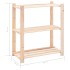 Estantería almacenaje 3 niveles madera pino maciza 150