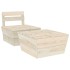 Juego de muebles de jardín 2 piezas madera de abeto
