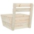 Juego de muebles de jardín 2 piezas madera de abeto