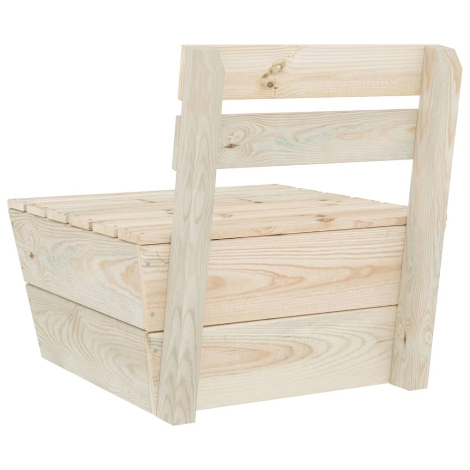 Juego de muebles de jardín 2 piezas madera de abeto