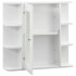 Armario de baño con espejo blanco 66x17x63 cm