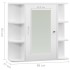 Armario de baño con espejo blanco 66x17x63 cm