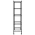 Estante almacenaje 5 niveles y ruedas 75x35x155 cm negro 250