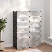 Zapatero PP negro 94x37x125 cm
