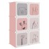 Estantería infantil de cubos con 6 compartimentos rosa