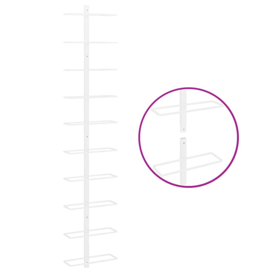 Botellero de pared para 10 botellas de metal