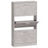 Mueble zapatero madera contrachapada gris hormigón 59x17x108