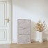 Mueble zapatero madera contrachapada gris hormigón 59x17x108