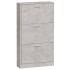 Mueble zapatero madera contrachapada gris hormigón 59x17x108