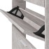 Mueble zapatero madera contrachapada gris hormigón 59x17x108
