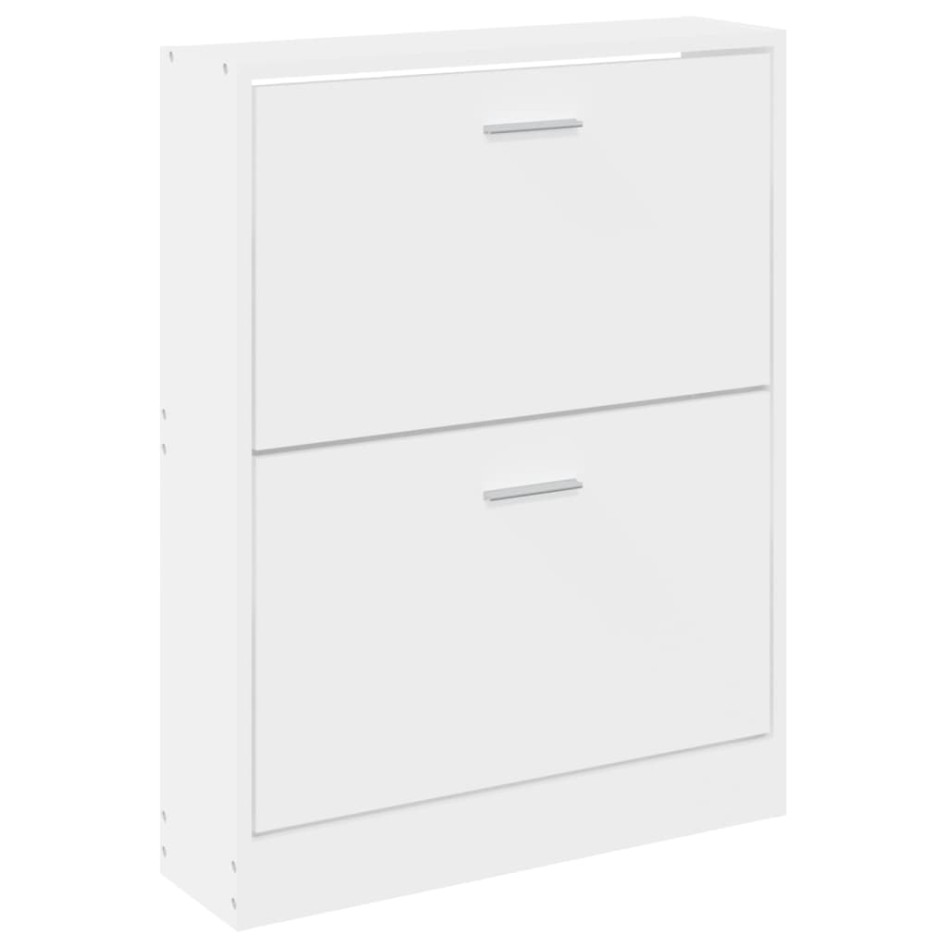 Mueble zapatero madera contrachapada blanco 59x17x81