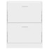 Mueble zapatero madera contrachapada blanco 59x17x81
