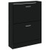 Mueble zapatero madera contrachapada negro 59x17x81
