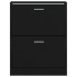 Mueble zapatero madera contrachapada negro 59x17x81