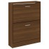 Mueble zapatero madera contrachapada marrón roble 59x17x81