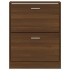 Mueble zapatero madera contrachapada marrón roble 59x17x81