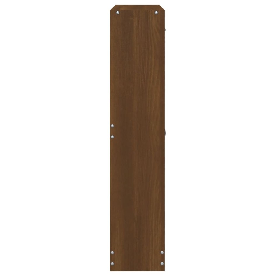 Mueble zapatero madera contrachapada marrón roble 59x17x81