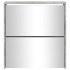 Mueble zapatero con espejo 2 niveles gris hormigón 63x17x67