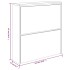 Mueble zapatero con espejo 2 niveles gris hormigón 63x17x67