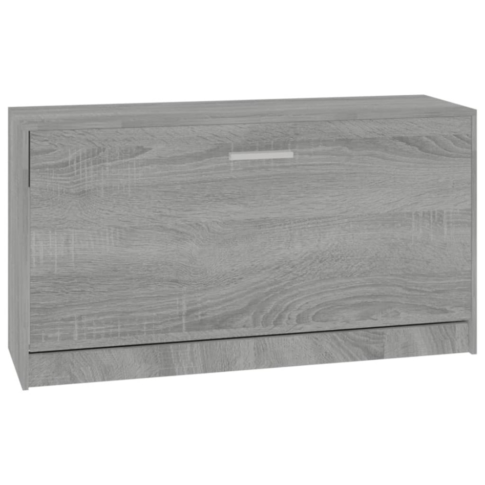 Banco zapatero madera contrachapada gris Sonoma 80x24x45