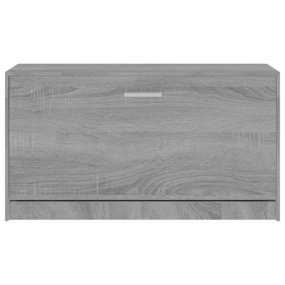 Banco zapatero madera contrachapada gris Sonoma 80x24x45