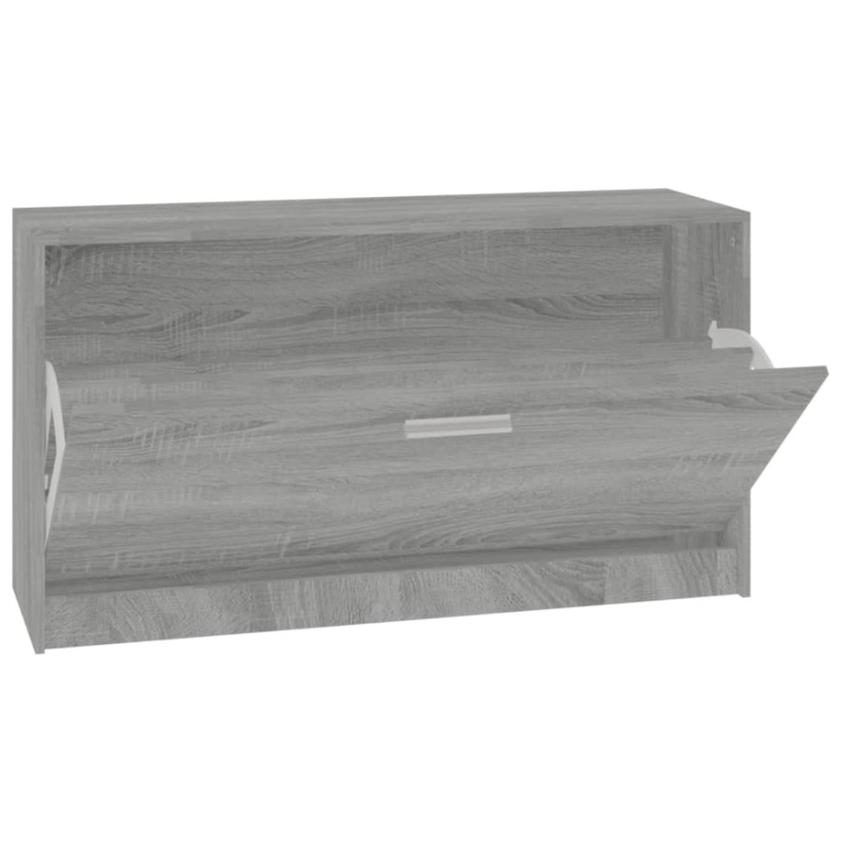 Banco zapatero madera contrachapada gris Sonoma 80x24x45