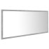 Espejo de baño LED acrílico gris hormigón 100x8,5x37