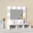 Mueble con espejo y luces LED blanco brillante 60x31,5x62