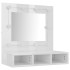 Mueble con espejo y luces LED blanco brillante 60x31,5x62