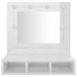 Mueble con espejo y luces LED blanco brillante 60x31,5x62