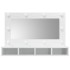 Mueble con espejo y luces LED blanco brillante 90x31,5x62