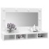 Mueble con espejo y luces LED blanco brillante 90x31,5x62