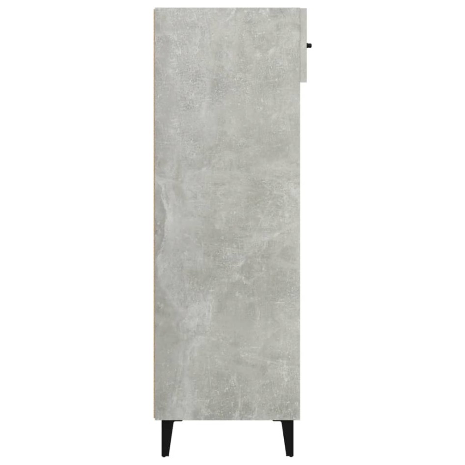 Mueble zapatero madera contrachapada gris hormigón 60x35x105