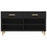 Mueble zapatero de madera contrachapada negro 102x35x55