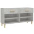Mueble zapatero madera contrachapada gris hormigón 102x35x55
