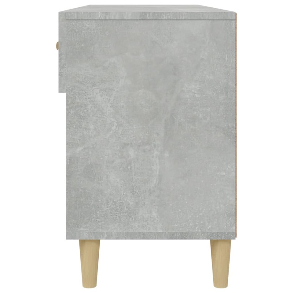 Mueble zapatero madera contrachapada gris hormigón 102x35x55