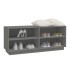 Armario zapatero de madera maciza de pino gris 110x34x45