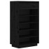 Armario zapatero de madera maciza de pino negro 60x34x105
