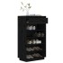 Armario zapatero de madera maciza de pino negro 60x34x105
