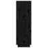Armario zapatero de madera maciza de pino negro 60x34x105