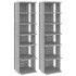 Zapateros 2 uds madera contrachapada gris Sonoma 27,5x27x102