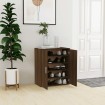 Mueble zapatero madera contrachapada roble marrón 60x35x70 cm