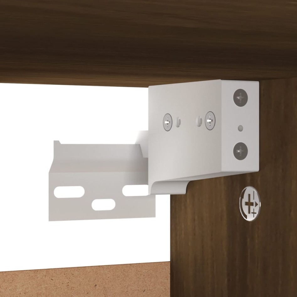 Mueble zapatero madera contrachapada roble marrón 60x35x70