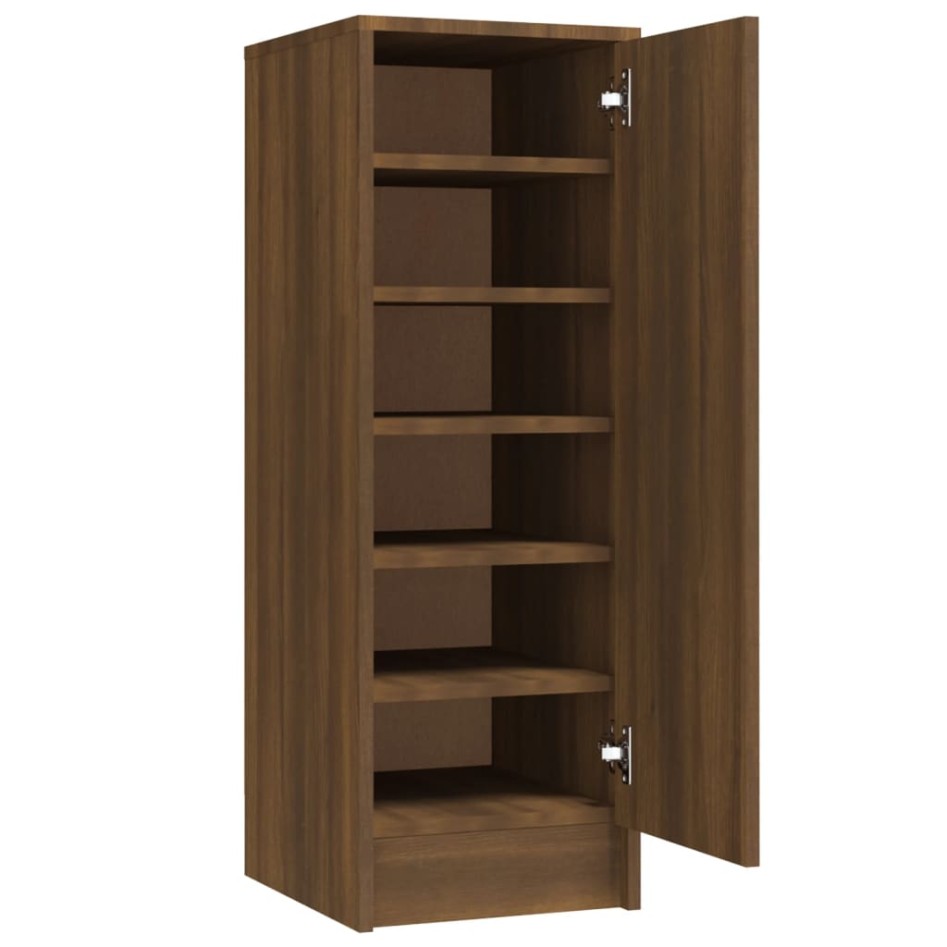 Mueble zapatero madera contrachapada roble marrón 32x35x92